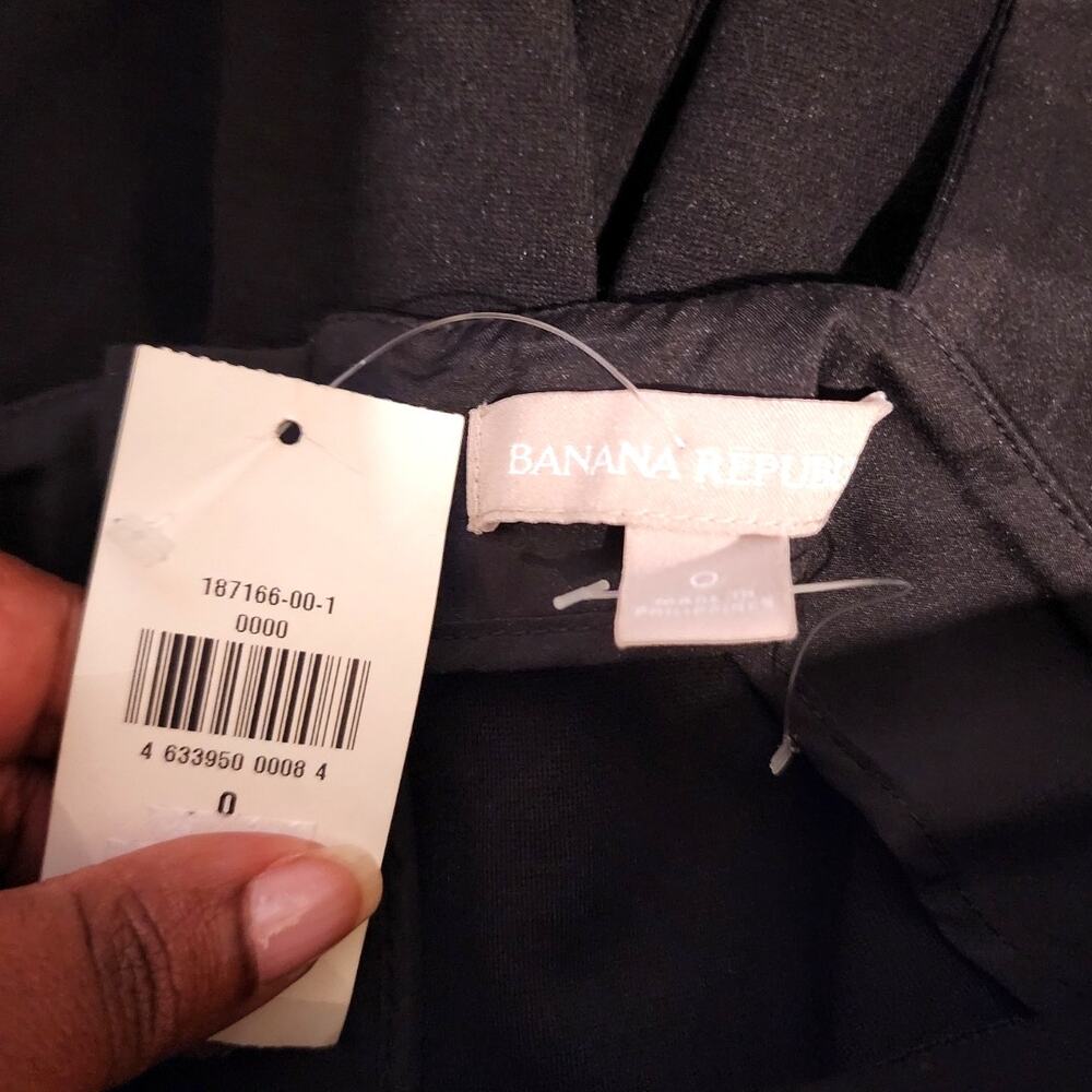 Banana Republic Black Cutout Back Dress Size 0 - Picture 7 of 8